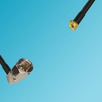 F Male Right Angle to MMCX Male Right Angle RF Cable