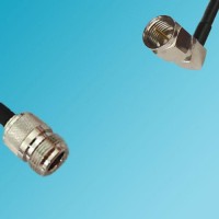 F Male Right Angle to N Female RF Cable