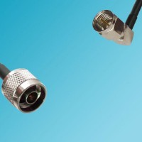 F Male Right Angle to N Male RF Cable