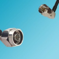 F Male Right Angle to N Male Right Angle RF Cable