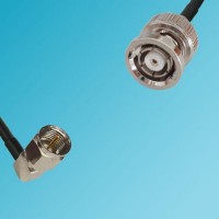 F Male Right Angle to RP BNC Male RF Cable