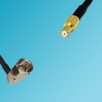 F Male Right Angle to RP MCX Male RF Cable