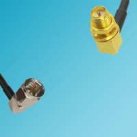 RP SMA Bulkhead Female Right Angle to F Male Right Angle RF Cable
