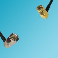 F Male Right Angle to RP SMA Male Right Angle RF Cable