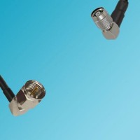 F Male Right Angle to RP TNC Male Right Angle RF Cable