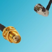 F Male Right Angle to SMA Bulkhead Female RF Cable