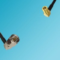 F Male Right Angle to SMB Female Right Angle RF Cable