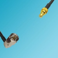 F Male Right Angle to SMB Male RF Cable