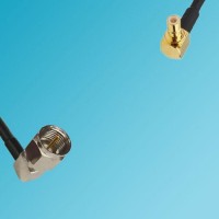 F Male Right Angle to SMB Male Right Angle RF Cable