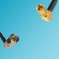 F Male Right Angle to SMC Female Right Angle RF Cable