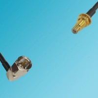 SMC Bulkhead Male to F Male Right Angle RF Cable