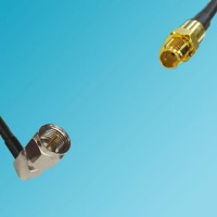F Male Right Angle to SSMA Female RF Cable