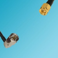 F Male Right Angle to SSMA Male RF Cable