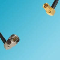 F Male Right Angle to SSMC Female Right Angle RF Cable