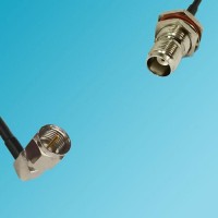 F Male Right Angle to TNC Bulkhead Female RF Cable