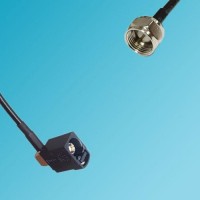 FAKRA SMB A Female Right Angle to F Male RF Cable