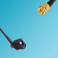FAKRA SMB A Female Right Angle to SMA Male RF Cable
