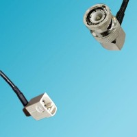 FAKRA SMB B Female Right Angle to BNC Male Right Angle RF Cable