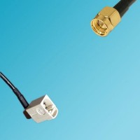 FAKRA SMB B Female Right Angle to SMA Male RF Cable