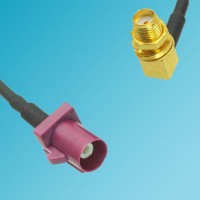 FAKRA SMB D Male to SMA Bulkhead Female Right Angle RF Cable
