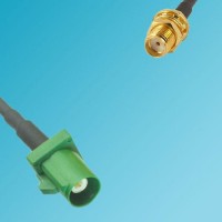 FAKRA SMB E Male to SMA Bulkhead Female RF Cable