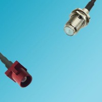 FAKRA SMB L Male to F Bulkhead Female RF Cable