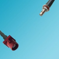 FAKRA SMB L Male to QMA Bulkhead Female RF Cable