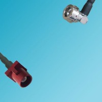 FAKRA SMB L Male to QN Male Right Angle RF Cable