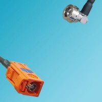 FAKRA SMB M Female to QN Male Right Angle RF Cable