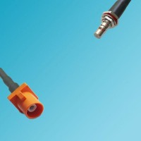 FAKRA SMB M Male to QMA Bulkhead Female RF Cable