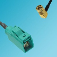 FAKRA SMB Z Female to RP SMA Male Right Angle RF Cable