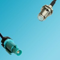 FAKRA SMB Z Male Waterproof to F Bulkhead Female RF Cable