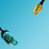 FAKRA SMB Z Male Waterproof to RP SMA Bulkhead Female RF Cable