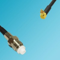 FME Female to MC-Card Male Right Angle RF Cable
