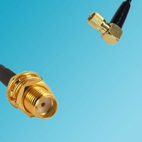 Microdot 10-32UNF M5 Male Right Angle to SMA Bulkhead Female RF Cable