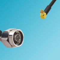 MC-Card Male Right Angle to N Male Right Angle RF Cable