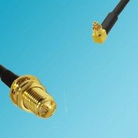 MC-Card Male Right Angle to RP SMA Bulkhead Female RF Cable