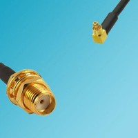 MC-Card Male Right Angle to SMA Bulkhead Female RF Cable
