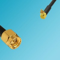 MC-Card Male Right Angle to SMA Male RF Cable