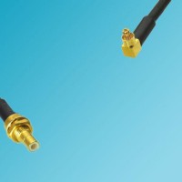 MC-Card Male Right Angle to SMB Bulkhead Male RF Cable