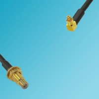 SMC Bulkhead Male to MC-Card Male Right Angle RF Cable