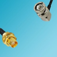 MCX Bulkhead Female to BNC Male Right Angle RF Cable