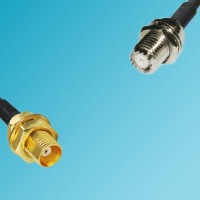 MCX Bulkhead Female to Mini UHF Bulkhead Female RF Cable