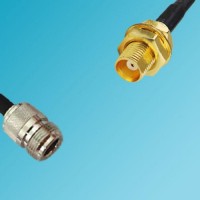 N Female to MCX Bulkhead Female RF Cable