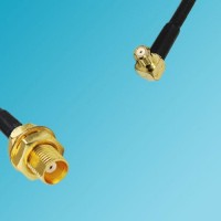 MCX Bulkhead Female to RP MCX Male Right Angle RF Cable