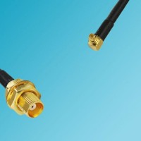 MCX Bulkhead Female to RP MMCX Male Right Angle RF Cable