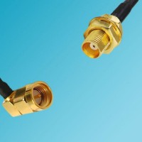 MCX Bulkhead Female to SMA Male Right Angle RF Cable