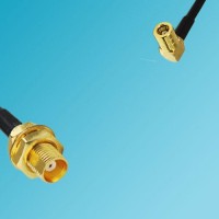 MCX Bulkhead Female to SMB Female Right Angle RF Cable