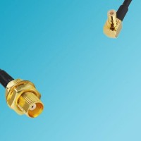 MCX Bulkhead Female to SMB Male Right Angle RF Cable
