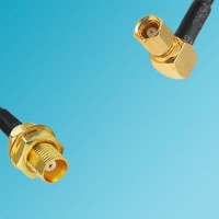 MCX Bulkhead Female to SMC Female Right Angle RF Cable
